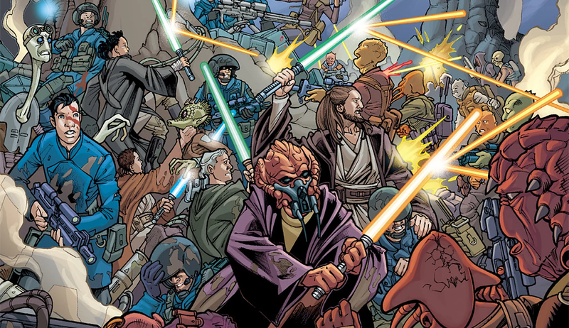 The Stark Hyperspace War broke out over, well, as the name implies, Hyperspace routes.
